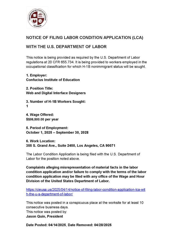 Notices – Confederation Institute of Education